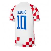 Camisa de Futebol Croácia Luka Modric #10 Equipamento Principal Mundo 2022 Manga Curta